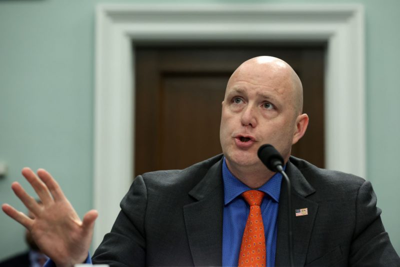 WASHINGTON, DC - APRIL 17: Acting Director of Immigration and Customs Enforcement (ICE) Patrick Lechleitner testifies during a hearing before the Homeland Security Subcommittee of the House Committee on Appropriations at Rayburn House Office Building on April 17, 2024 in Washington, DC. The subcommittee held a hearing to examine the Fiscal Year 2025 budget request for ICE. (Photo by Alex Wong/Getty Images)