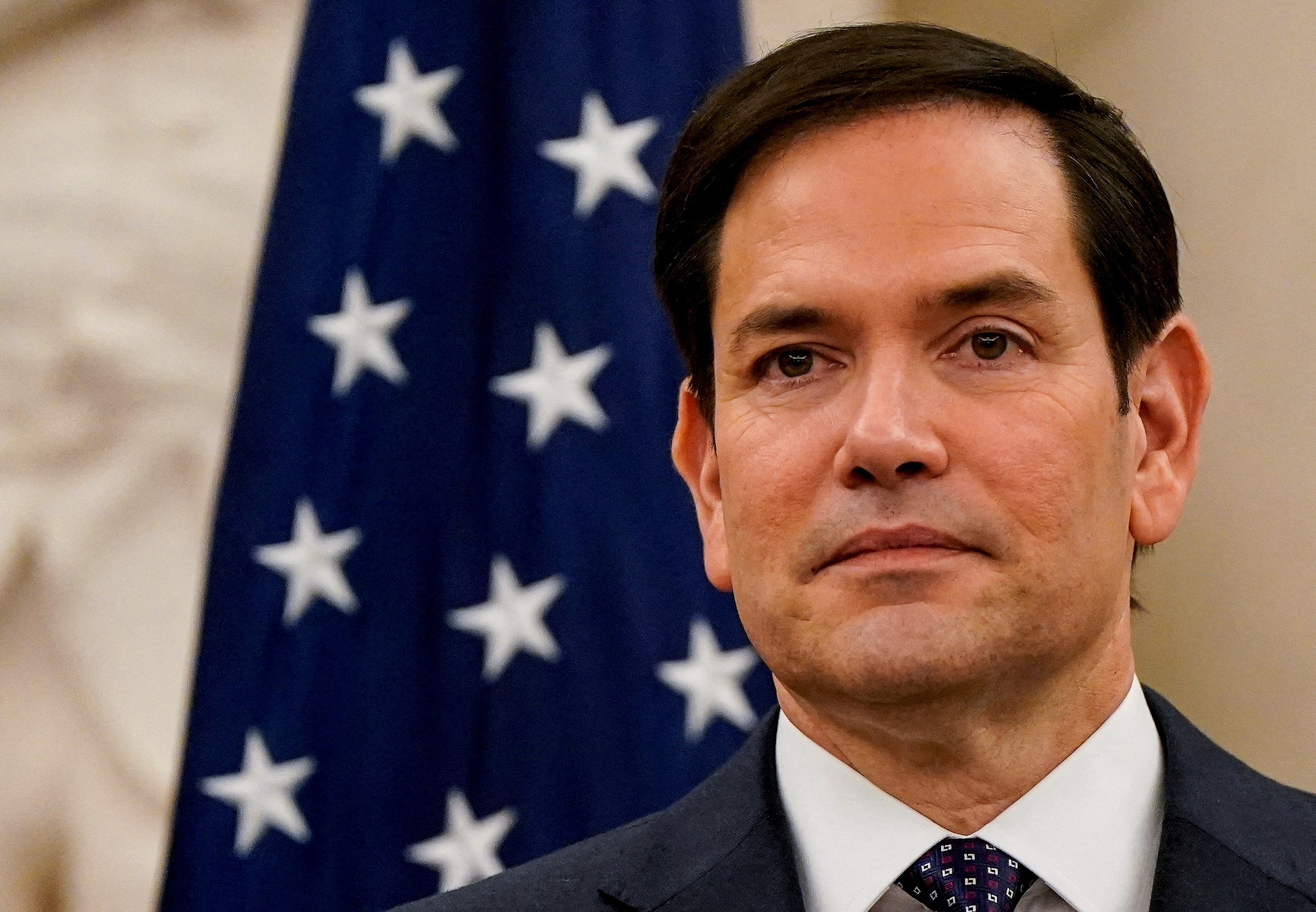 PHOTO: U.S. Secretary of State Marco Rubio looks on as he meets with Indian External Affairs Minister Dr. Jaishankar, Australian Foreign Minister Wong, and Japanese Foreign Minister Takeshi at the State Department in Washington, Jan. 21, 2025. 