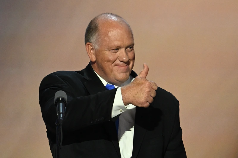 Former Acting Director of Immigration and Customs Enforcement (ICE) Thomas Homan speaks during the third day of the 2024 Republican National Convention at the Fiserv Forum in Milwaukee, Wisconsin, on July 17, 2024. Days after he survived an assassination attempt Donald Trump won formal nomination as the Republican presidential candidate and picked Ohio US Senator J.D. Vance for running mate. (Photo by ANDREW CABALLERO-REYNOLDS / AFP) (Photo by ANDREW CABALLERO-REYNOLDS/AFP via Getty Images)