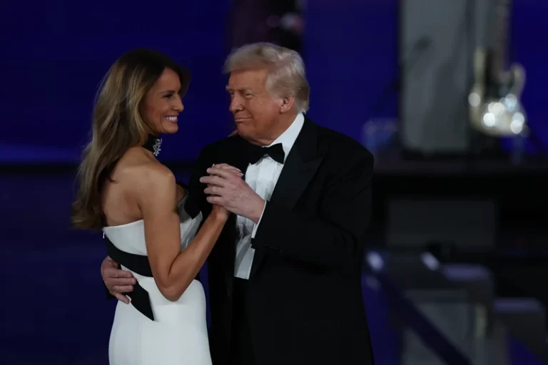 Trump, Melania Share Romantic First Dance At Commander-In-Chief Ball