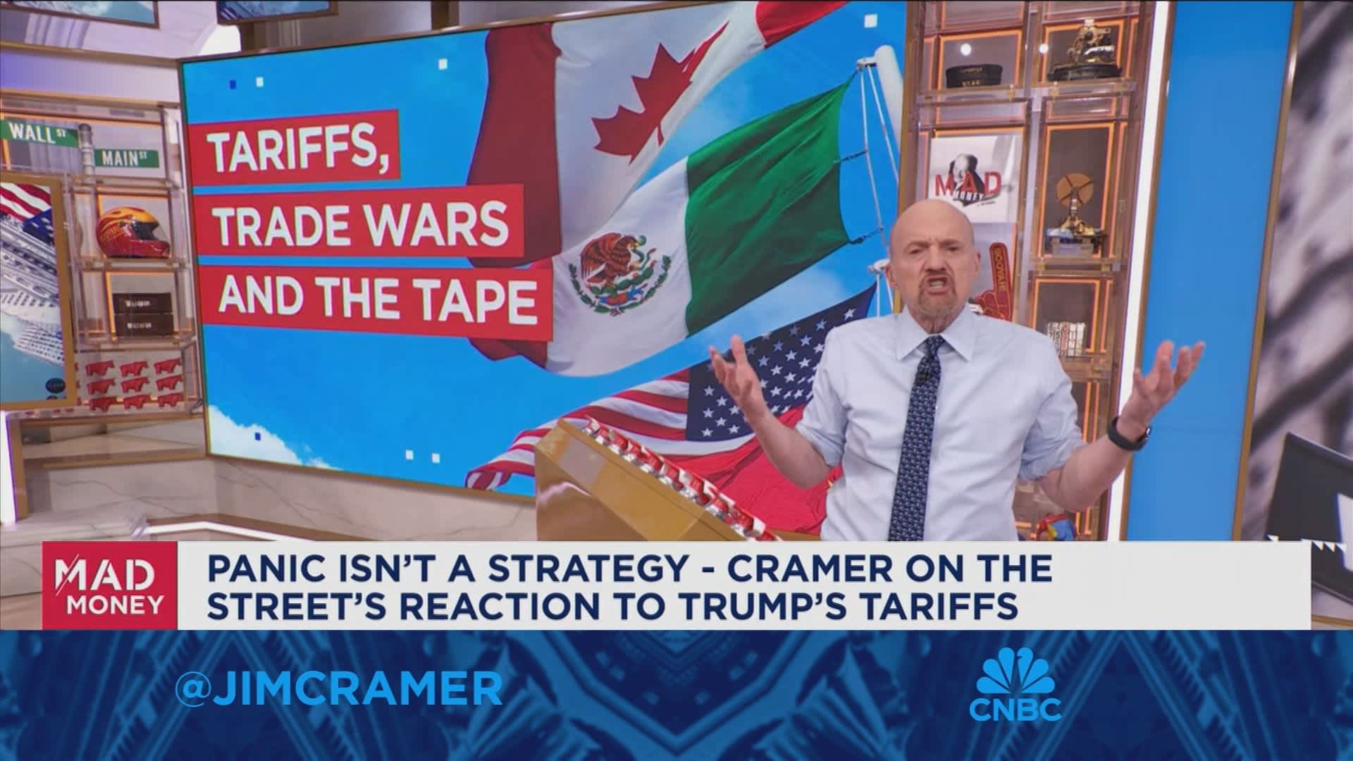 Jim Cramer looks at Wall Street's reaction to Trump's tariffs