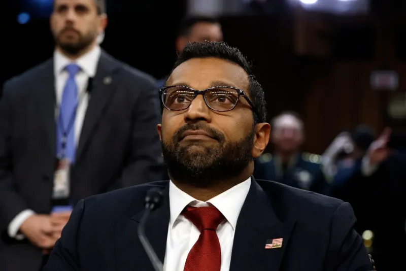 WASHINGTON, DC - JANUARY 30: Kash Patel, U.S. President Donald Trump’s nominee to be Director of the Federal Bureau of Investigation (FBI), arrives to testify during his confirmation hearing before the Senate Judiciary Committee in the Dirksen Senate Office Building on January 30, 2025 in Washington, DC. Patel, a former public defender, federal prosecutor and Trump loyalist, is facing opposition from Democrats over his past criticism of the Justice Department and FBI. (Photo by Anna Moneymaker/Getty Images)