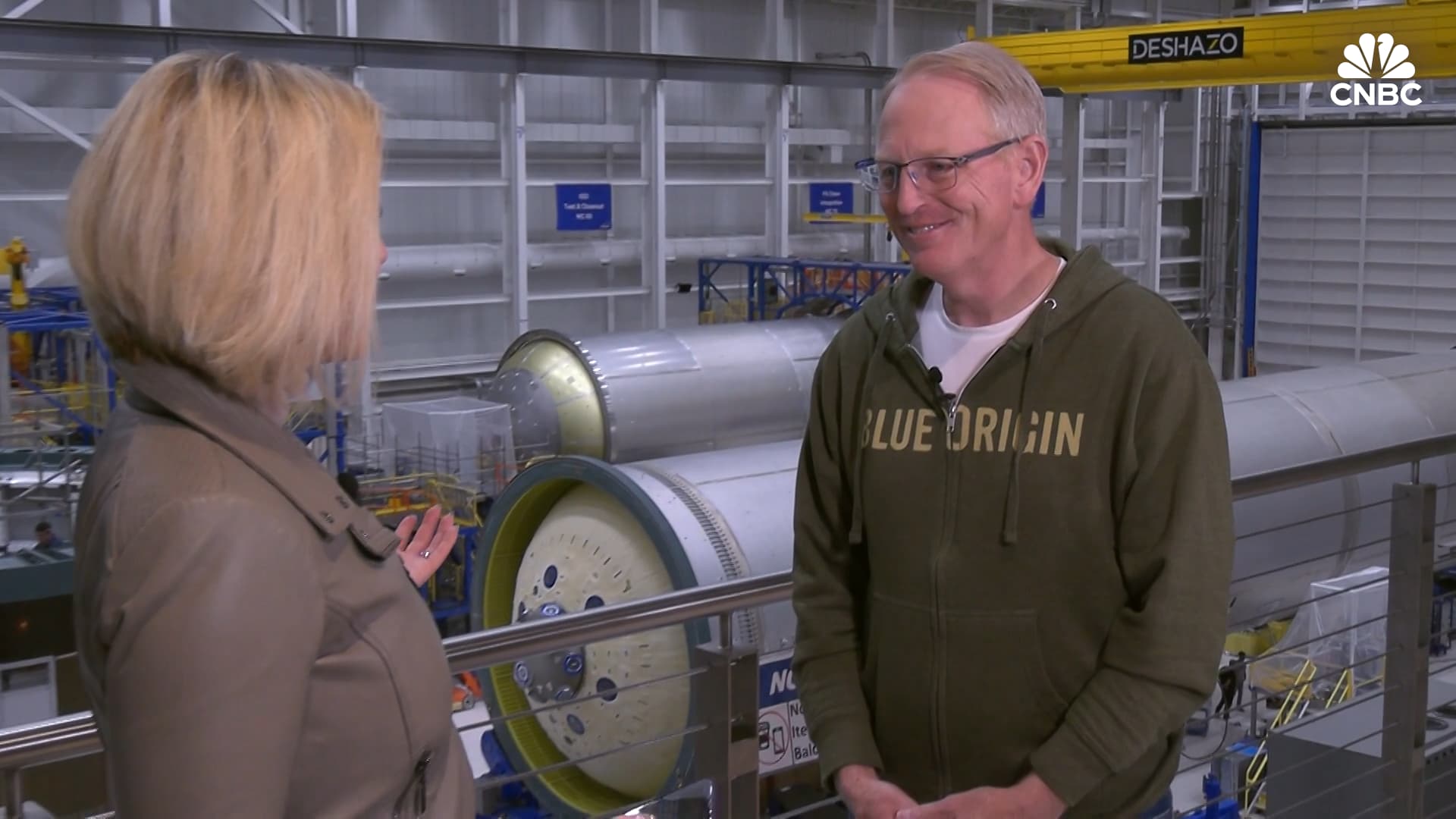 Blue Origin CEO talks to CNBC's Morgan Brennan on the eve of the company's New Glenn rocket launch