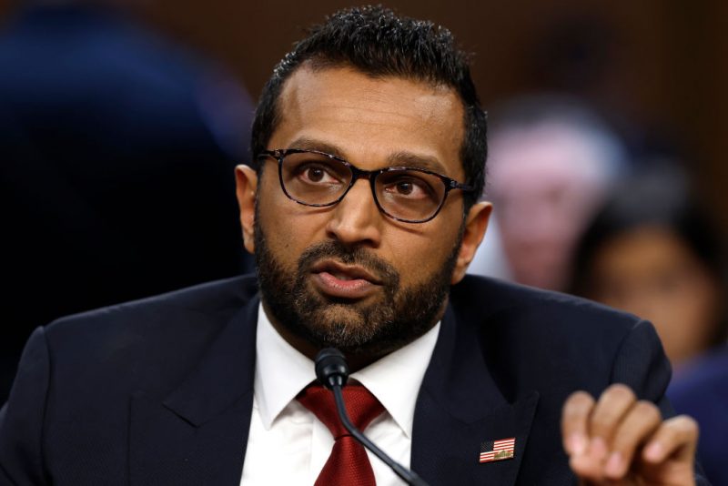 WASHINGTON, DC - JANUARY 30: Kash Patel, U.S. President Donald Trump’s nominee to be Director of the Federal Bureau of Investigation (FBI), testifies during his confirmation hearing before the Senate Judiciary Committee in the Dirksen Senate Office Building on January 30, 2025 in Washington, DC. Patel, a former public defender, federal prosecutor and Trump loyalist, is facing opposition from Democrats over his past criticism of the Justice Department and FBI. (Photo by Anna Moneymaker/Getty Images)