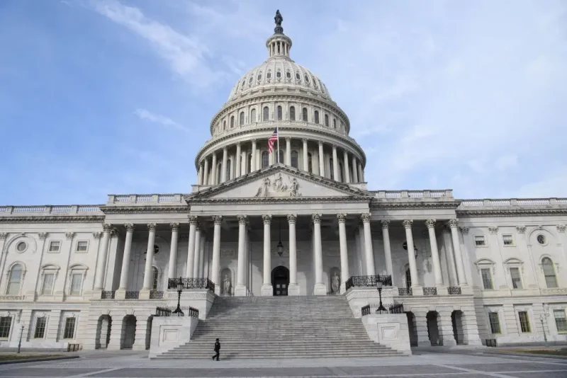 A member of the Capitol police walks past the US Capitol in Washington, DC, on February 9, 2021 before the start of former US president Donald Trump's second Senate impeachment trial. - The US Senate gavels in Tuesday on Donald Trump's historic second impeachment trial, with his defense team decrying it as a "brazen political act" of retribution and Democratic prosecutors arguing that the ex-president wilfully incited a violent insurrection. The House of Representatives impeached him last month over his role in the deadly January 6 siege of the US Capitol by a pro-Trump mob, and his trial -- the first of a former president -- will feature the Senate's 100 members sitting as jurors.Trump's legal team Monday denounced the case as unconstitutional, calling it "absurd" to hold the former president responsible for the violence. (Photo by Nicholas Kamm / AFP) (Photo by NICHOLAS KAMM/AFP via Getty Images)