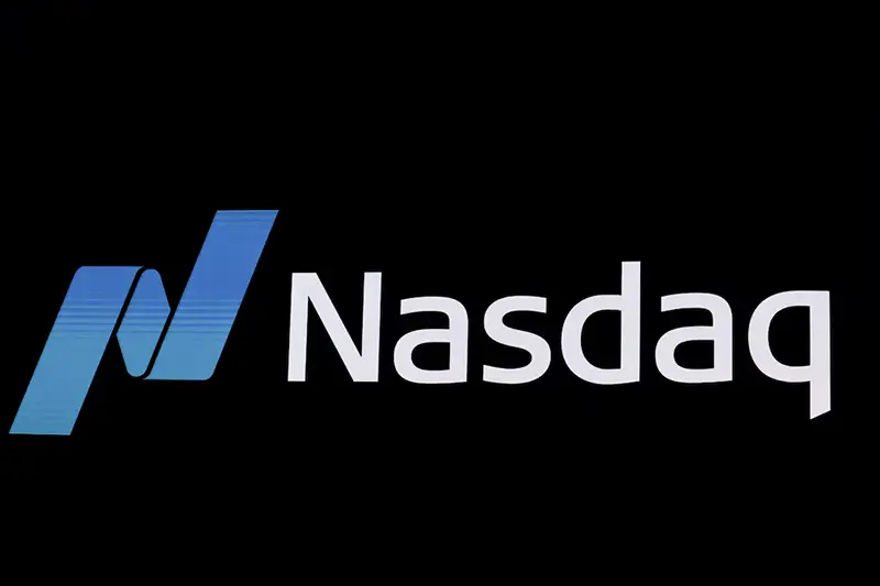 The Nasdaq logo is displayed at the Nasdaq Market, in New York City, New York, U.S., February 13, 2025. REUTERS/Brendan McDermid/File Photo