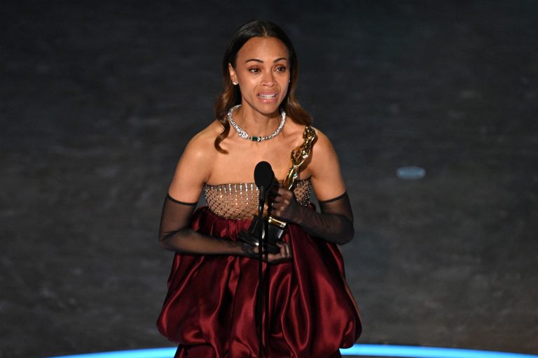 Zoe Saldaña makes history with Oscars win for best supporting actress